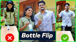 Bottle Flip Challenge 🔥 shorts lidiyafrancis [upl. by Nirol]