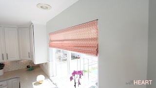 DIY Roman Shades From Blinds  withHEART [upl. by Noxas2]