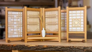 Making Japanese Shoji Screens  Tabletop Decorative Panels [upl. by Mccormac]