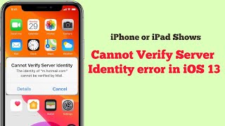 Cannot Verify Server Identity Keeps Popping Up on iPhone and iPad after iOS 13133  Fixed [upl. by Kcaz]