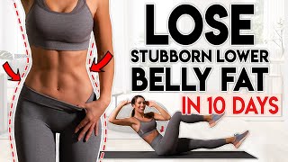 LOSE BELLY FAT in 10 Days lower belly  8 minute Home Workout [upl. by Ahsilla]