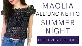 TUTORIAL MAGLIA ALLUNCINETTO quotSUMMER NIGHTquot [upl. by Anihsak]