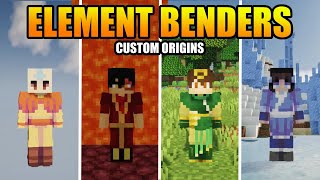 Minecraft Origins Mod Custom Element Benders Origins Datapack Avatar [upl. by Eremahs653]