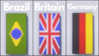 Minecraft 20 Country Flag Banner Designs Tutorial [upl. by Jarred703]