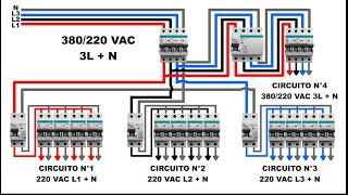 TABLERO TRIFASICO 380220 VAC 3L  N [upl. by Komsa]