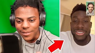 iShowSpeed FACETIMES Alphonso Davies Anthony Davis [upl. by Inail]