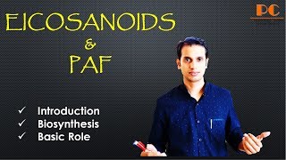 Eicosanoids  Biosynthesis of Prostaglandins and Leukotrienes and PAF [upl. by Samala]