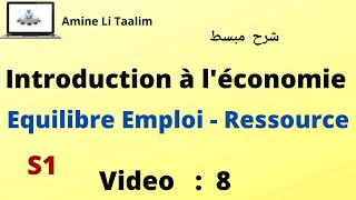 Introduction à léconomie S1  L’équilibre Emploi  Ressource  Exercice corrigé [upl. by Bettina]