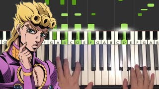 Giornos Theme Piano Tutorial Lesson [upl. by Odranar]