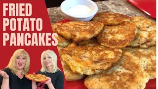 Fried Potato Cakes  Potato Pancakes Recipe from Leftover Mashed Potatoes [upl. by Koslo]