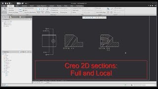 Creo Drawing tutorial How to create cross sections [upl. by Amuwkuhc930]