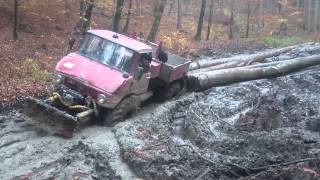 Mercedes unimog Lubo 4 waldarbeiter wald extrem [upl. by Sherar]