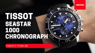 UNBOXING TISSOT SEASTAR 1000 CHRONOGRAPH T1204171704100 [upl. by Kim894]