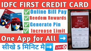 IDFC FIRST Credit Card App 🔥 How to Manage IDFC First Credit Card from Mobile App  IDFC Mobile App [upl. by Cherin731]