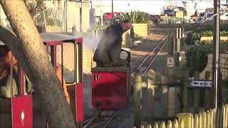 Hastings Miniature Railway 01022025  The Hastings Miniature Railway running rail action [upl. by Notsehc]