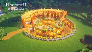 Minecraft  How To Build a Large circle underground and ground base [upl. by Yetsirhc]