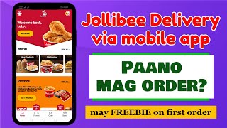 Jollibee Online Delivery How to Order Jollibee Delivery Mobile App [upl. by Aener]