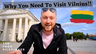 Exploring Vilnius Lithuania  Traditional Lithuanian FOOD TOUR [upl. by Jenkins]