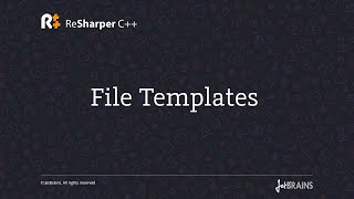 File Templates in ReSharper C [upl. by Audie]