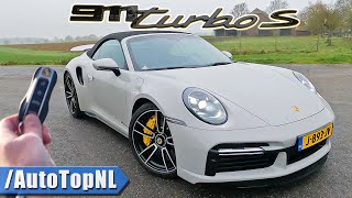 Porsche 911 Turbo S 992 Convertible REVIEW on AUTOBAHN by AutoTopNL [upl. by Beatrice]