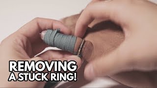 HOW TO REMOVE A RING STUCK ON A FINGER [upl. by Ahteral861]