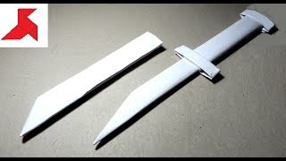 DIY  How to make DAGGER with a scabbard from A4 paper [upl. by Atima]