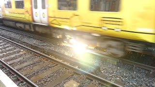 Merseyrail 507 009 making arcs at Birkdale station [upl. by Reinertson]