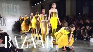 Watch How Gracefully These Models Fall  Harpers BAZAAR [upl. by Sackey]