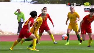 Australia v China PR 1st Half  Algarve Cup [upl. by Ailati]