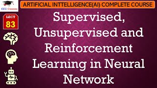 L83 Supervised Unsupervised and Reinforcement Learning in Neural Network  Artificial Intelligence [upl. by Etnovert]