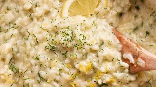 Creamy Lemon Herb Baked Risotto  NO STIR NO SAUTE [upl. by Rubinstein]