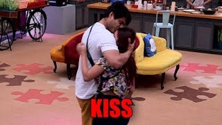 Bigg Boss 13 Sidharth Shukla kisses good friend Shehnaaz Gill [upl. by Craggy651]