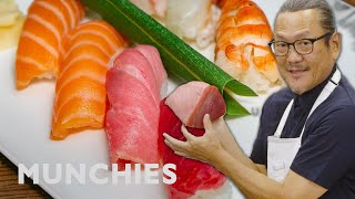 Iron Chef Morimoto on How To Prepare Fish for Sushi [upl. by Joseito]