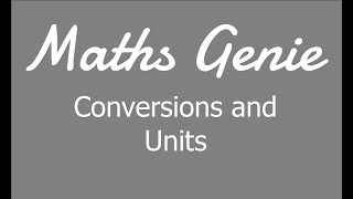 Conversions and Units [upl. by Elspeth196]