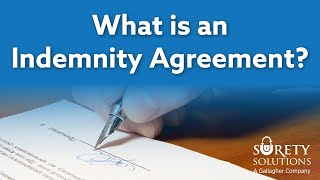 What is an Indemnity Agreement [upl. by Ileak]