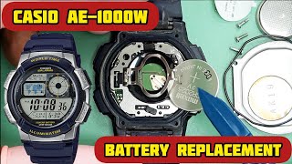 Casio AE1000W Watch Battery Replacement Tutorial  SolimBD  Watch Repair Channel [upl. by Tsenre]