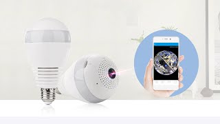 V380 Bulb Light Camera Wireless IP Camera How to Setup Network [upl. by Pfeffer516]