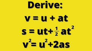 How to Derive the Equations of Motion Derivation [upl. by Trask]