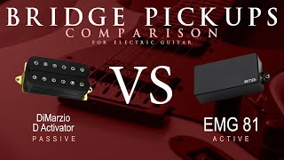 DiMarzio D ACTIVATOR vs EMG 81  Bridge Pickup Guitar Tone Comparison Demo [upl. by Mcwilliams]