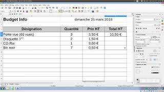 Tuto vidéo  Effectuer des calculs simples dans LibreOffice Calc [upl. by Gromme]