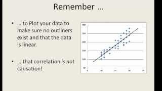 Excel Statistics 05  Calculating Correlations with Excel [upl. by Maxantia]