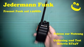 Jedermannfunk Freenet  Fakten und Test Retevis RT24V [upl. by Merrielle]