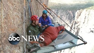 GMAs Epic Camp Out Living on the PortaLedge [upl. by Laux]