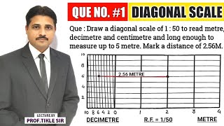 HOW TO DRAW DIAGONAL SCALE QUENO1  UNIT  ENGINEERING SCALE TIKLESACADEMYOFMATHS [upl. by Taft]