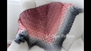 How to Crochet Lacy Triangle Stitch for Shawl Scarf Crochet Video Tutorial [upl. by Adiol395]