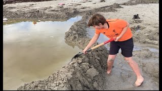 Kids build giant dam and burst it [upl. by Arraek257]