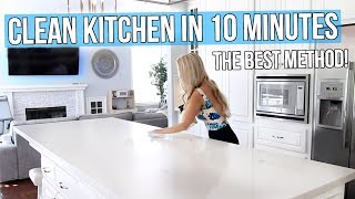 10 Minute Kitchen Cleaning Routine The BEST Method [upl. by Ariaic4]